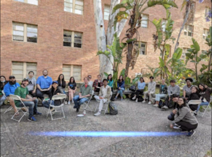 EFMP Spring Potluck 2022 next to the UCLA Geology Building.